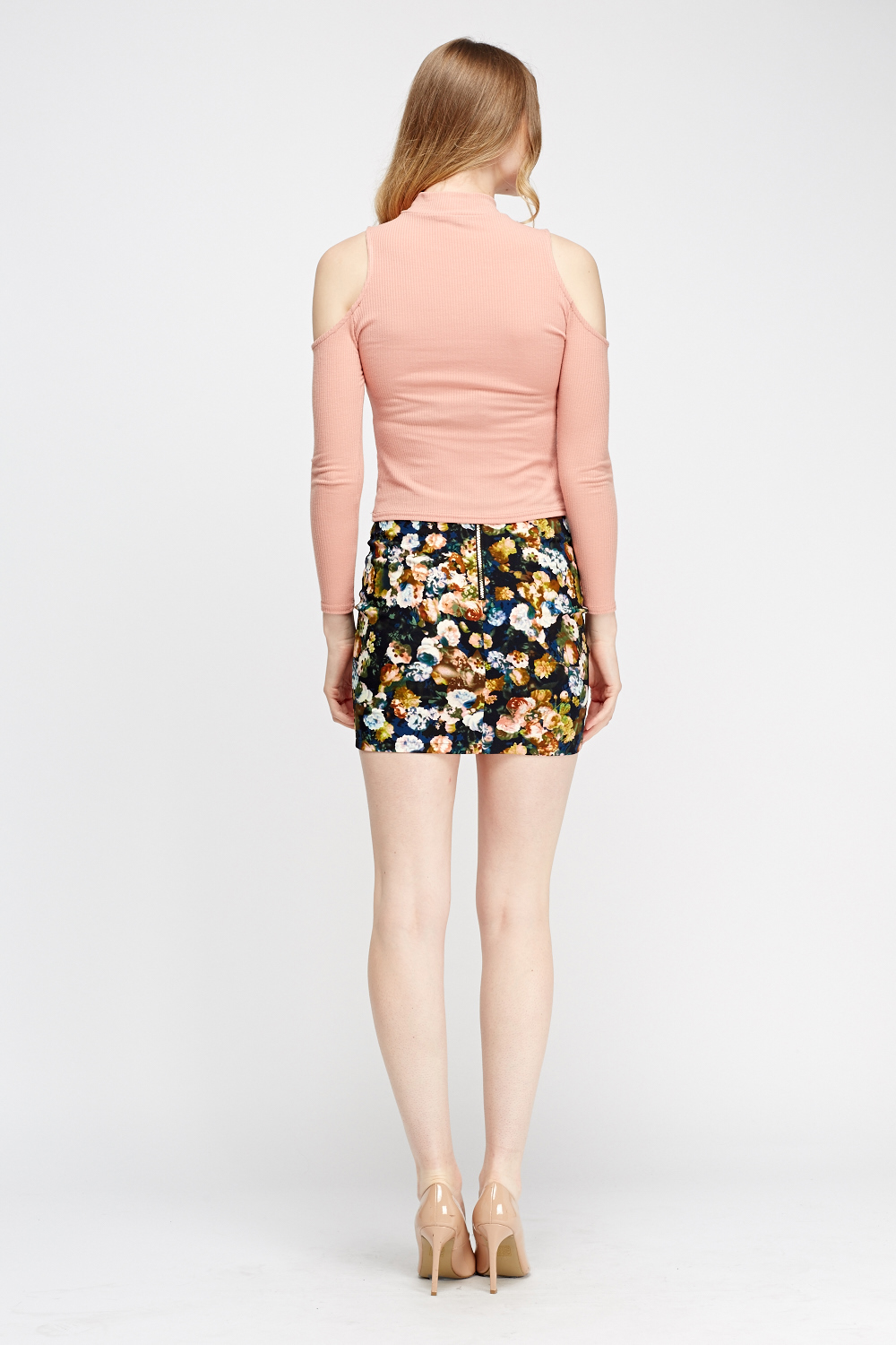Floral Print Mini Skirt - Just $3