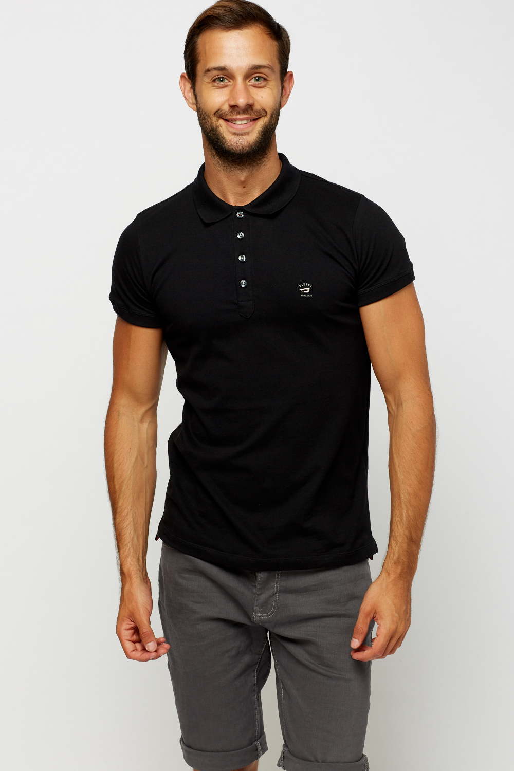 Diesel Mens Black Polo T-Shirt - Limited edition | Discount Designer Stock