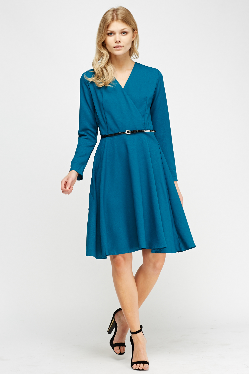 Belted swing dress