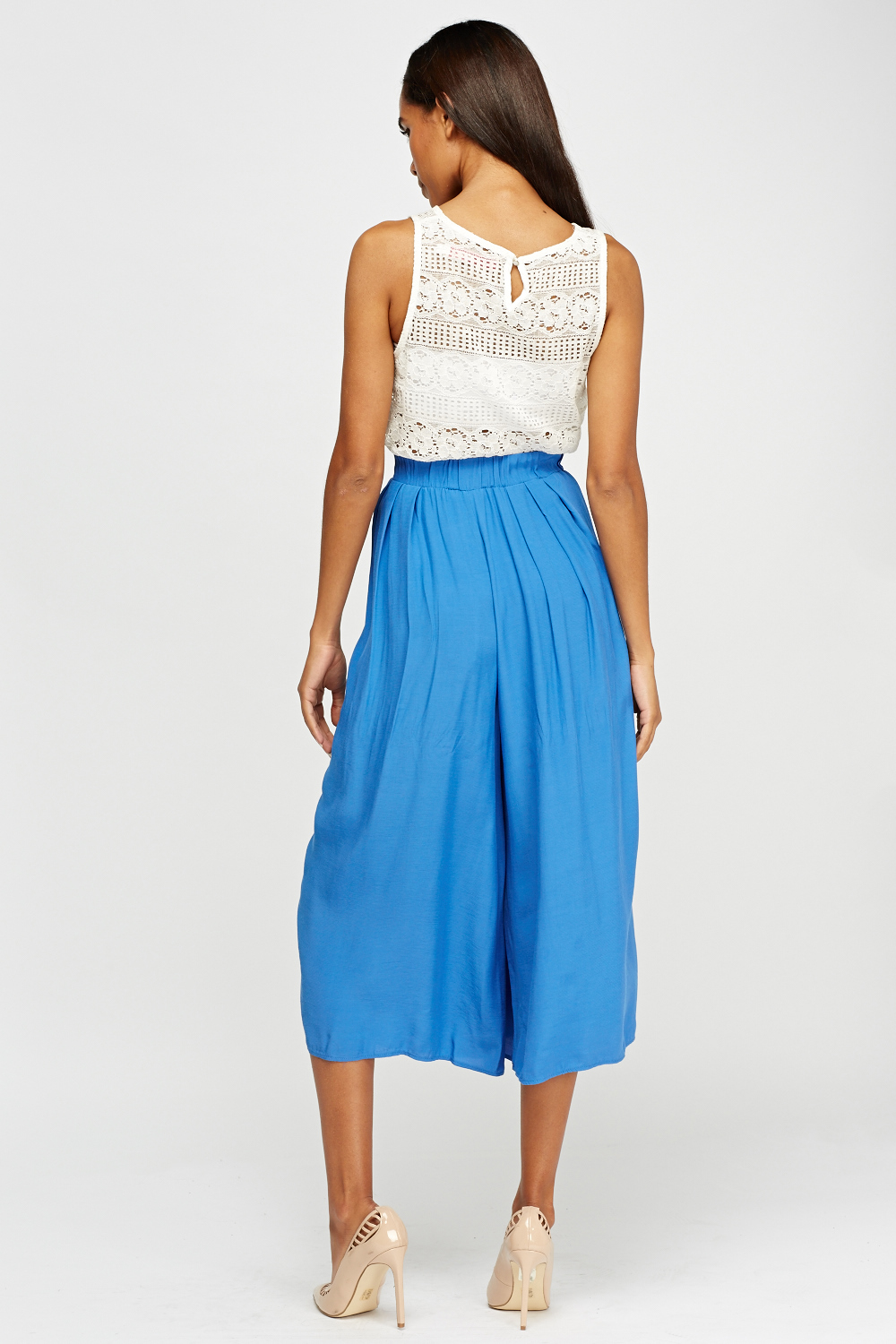 Pleated Blue Culottes - Just $7