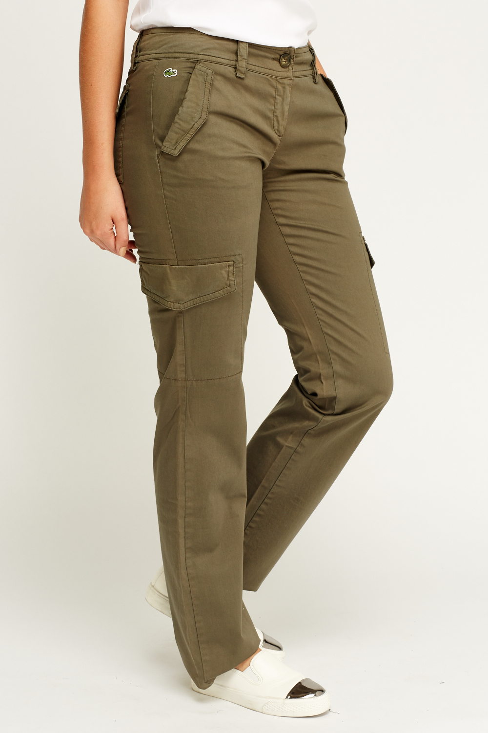 Lacoste Khaki Combat Trousers - Just $79