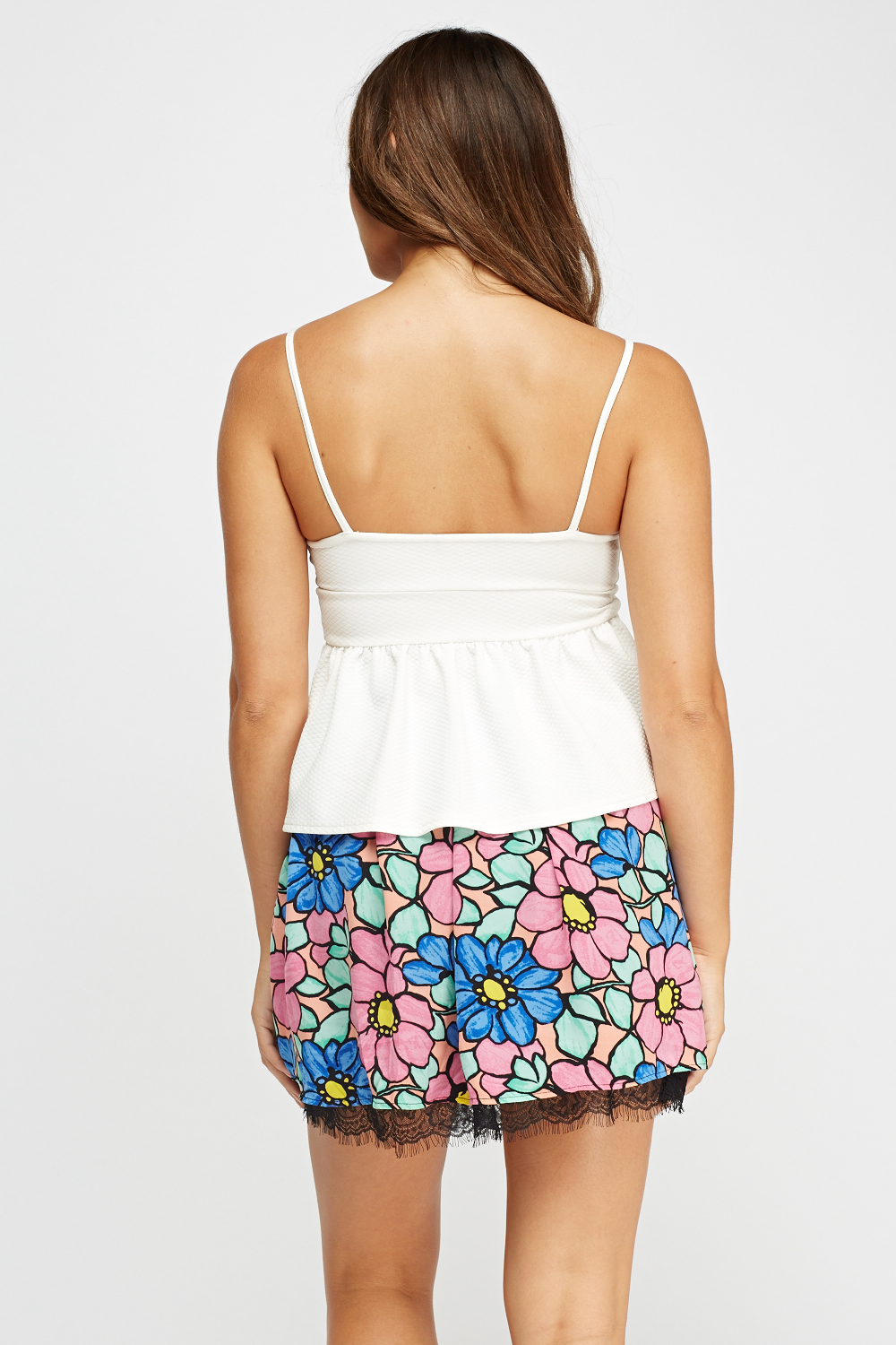 Floral Pleated Mini Skirt - Just $1