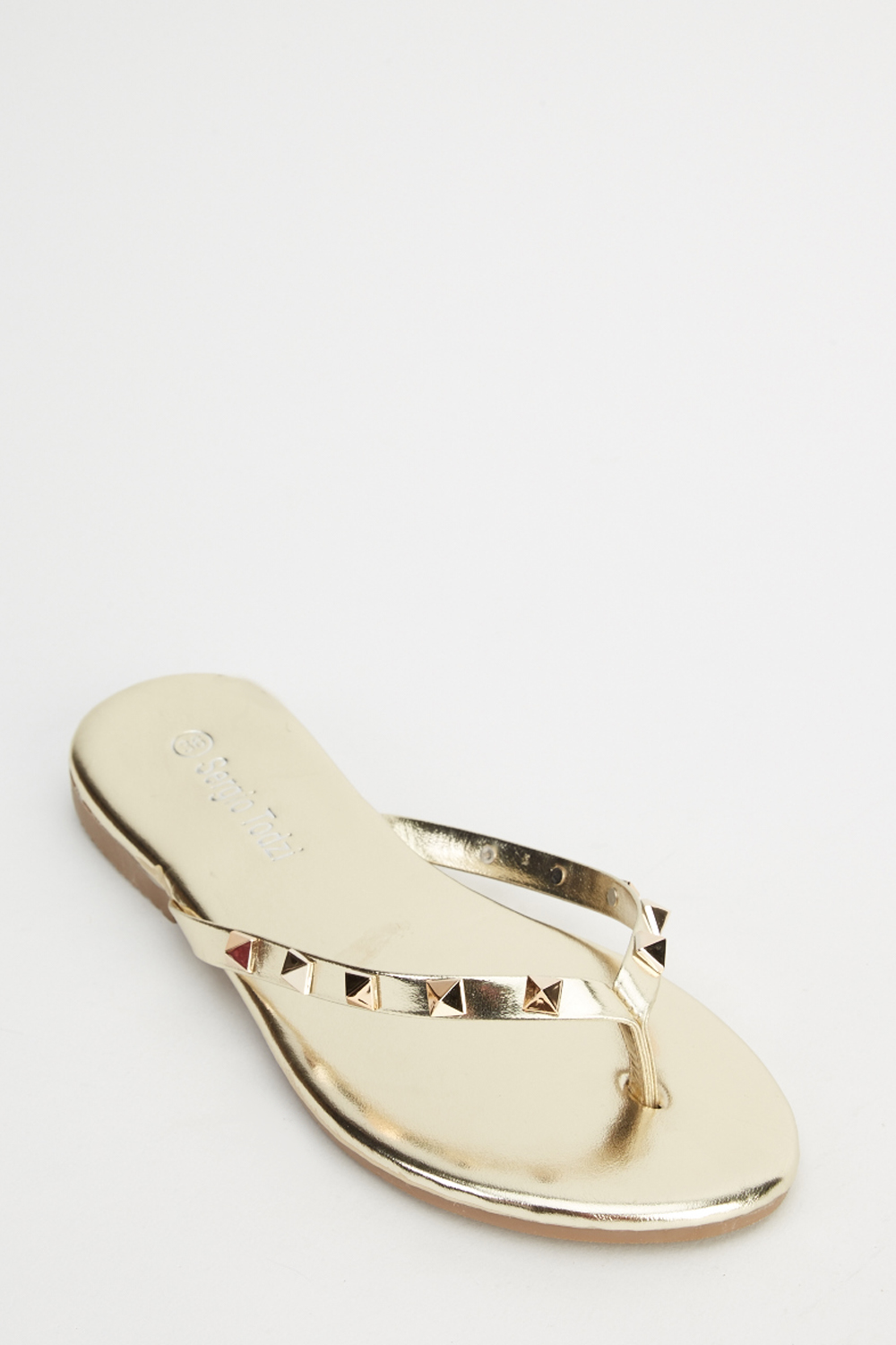 Studded Flip Flops - Light Gold - Just $6