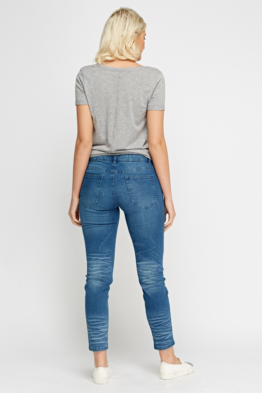 Star Print Skinny Denim Jeans - Just $7