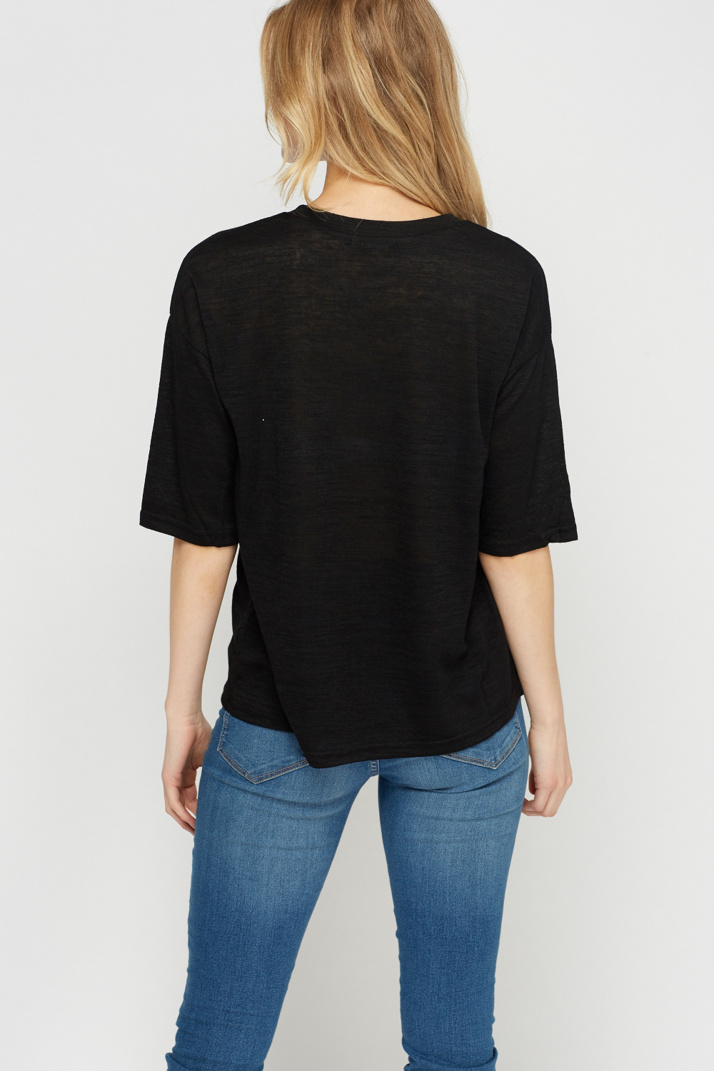 Cut Out Stitched T-Shirt - Just $3