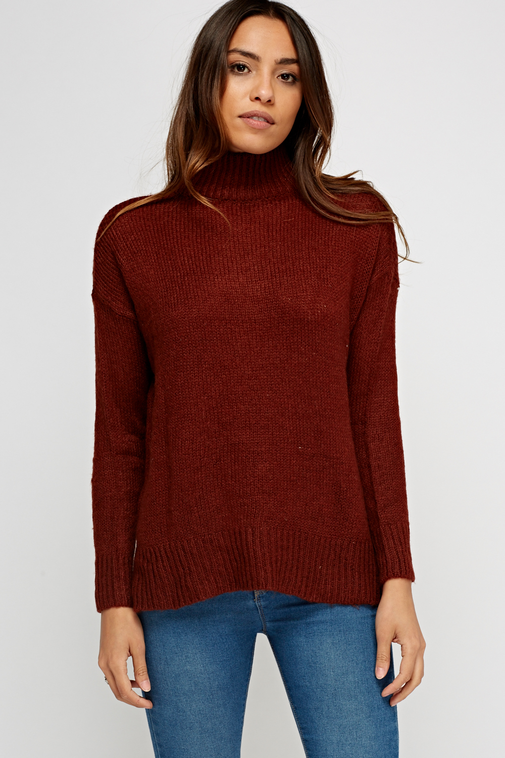 Knitted High Neck Jumper - Just $7