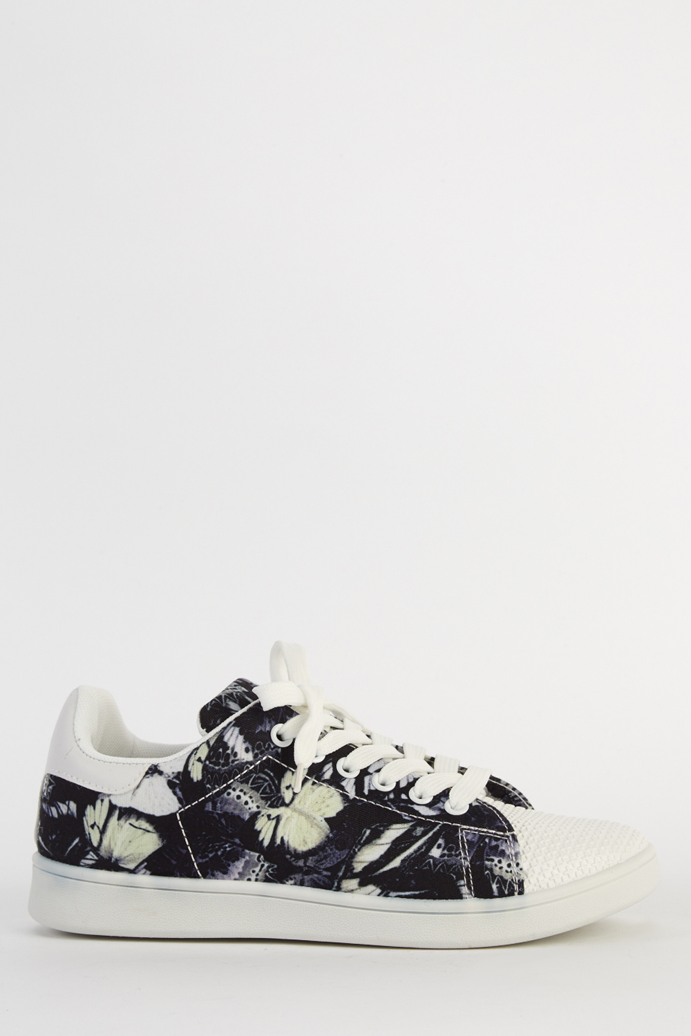 Butterfly Printed Low Top Trainers - Just $3