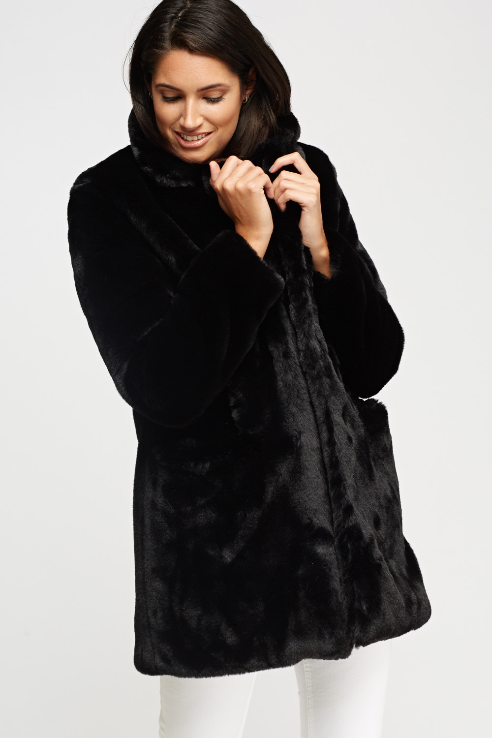 K.ZELL Black Teddy Bear Faux Fur Coat - Limited edition | Discount ...