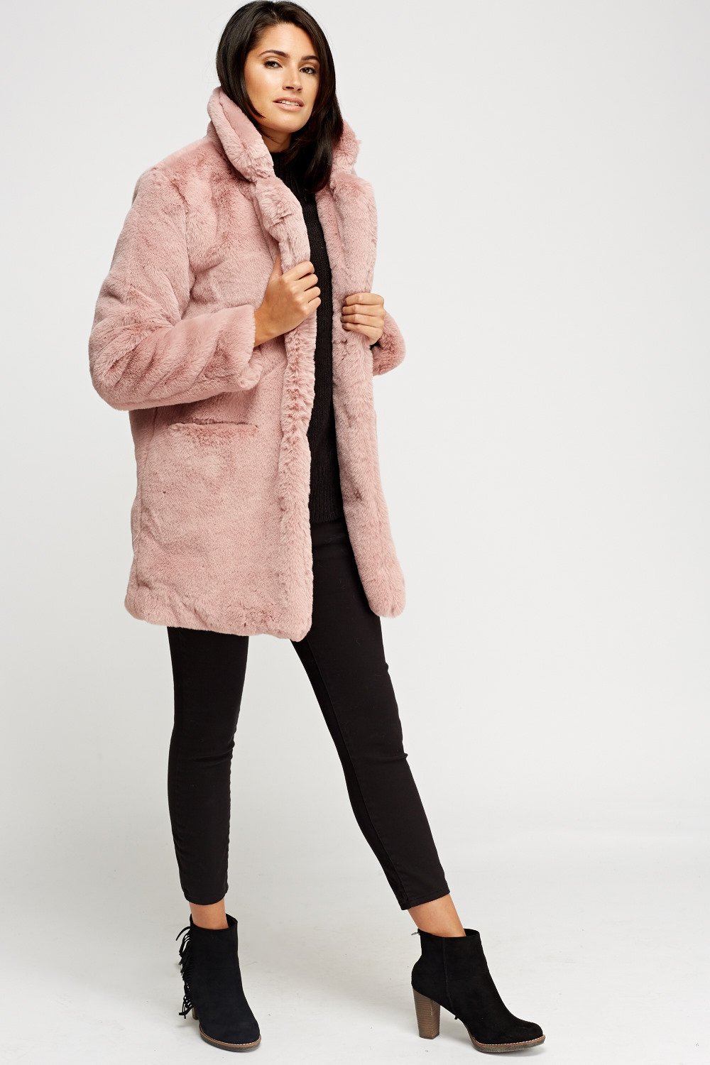 K.ZELL Dusty Pink Teddy Bear Faux Fur Coat - Limited edition | Discount ...