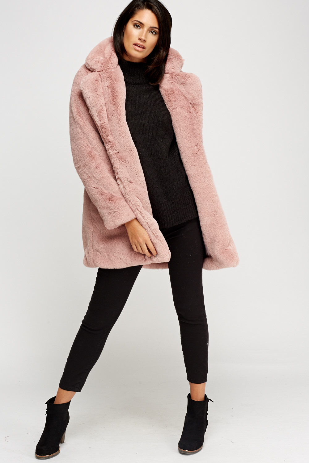 K.ZELL Dusty Pink Teddy Bear Faux Fur Coat - Limited edition | Discount ...