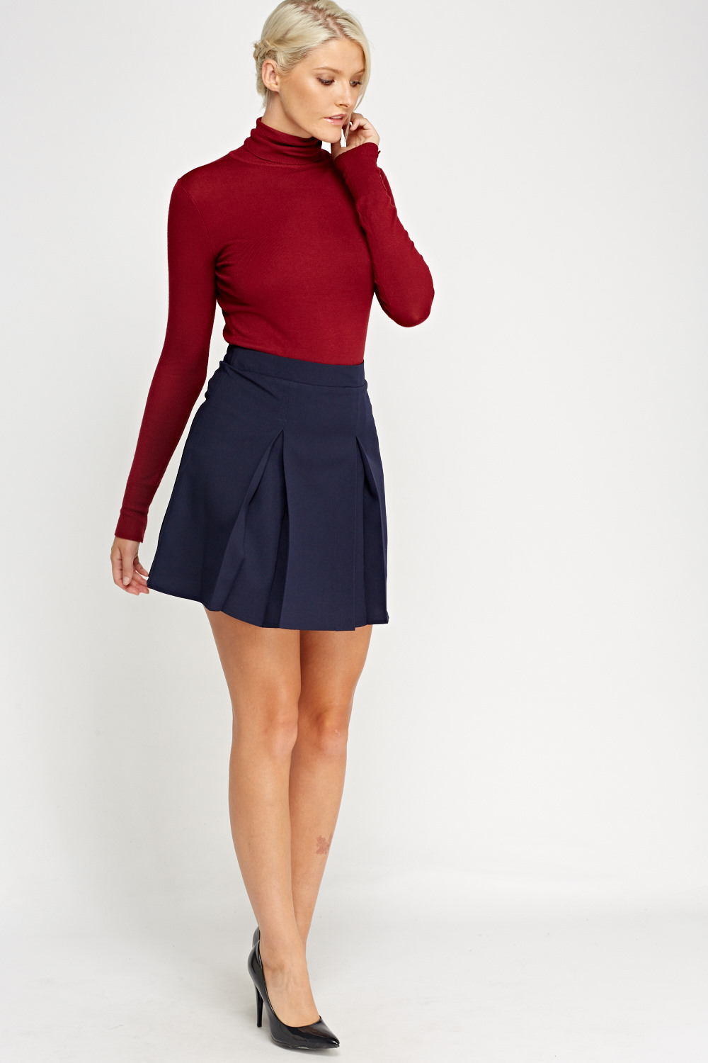 Pleated Casual Mini Skirt - Just $6