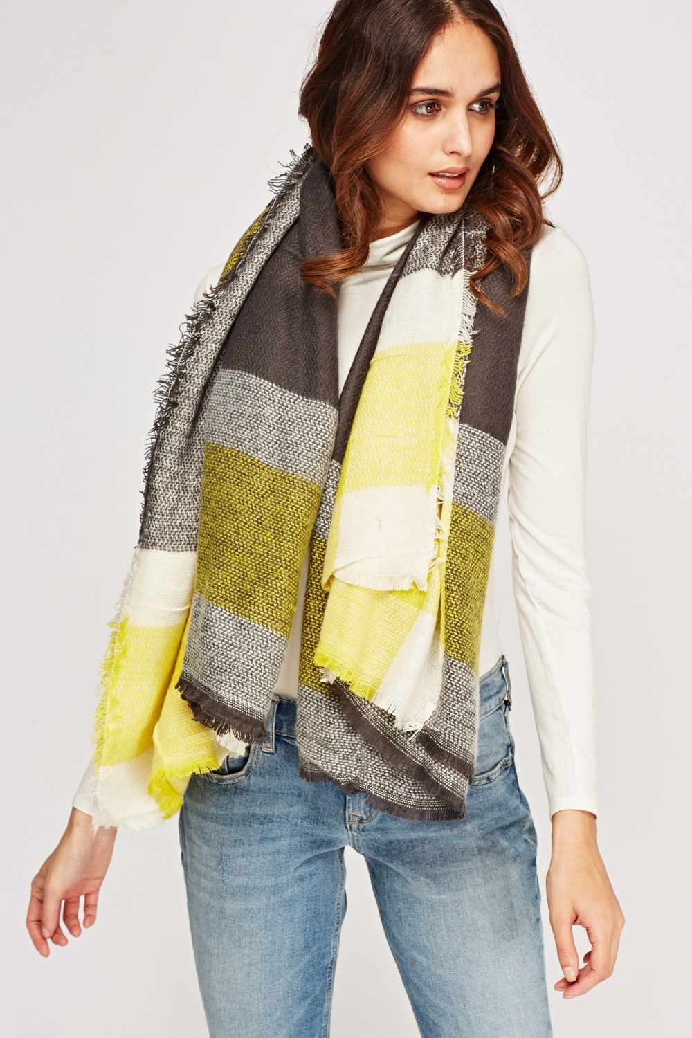 Contrast Hem Scarf - Just $6