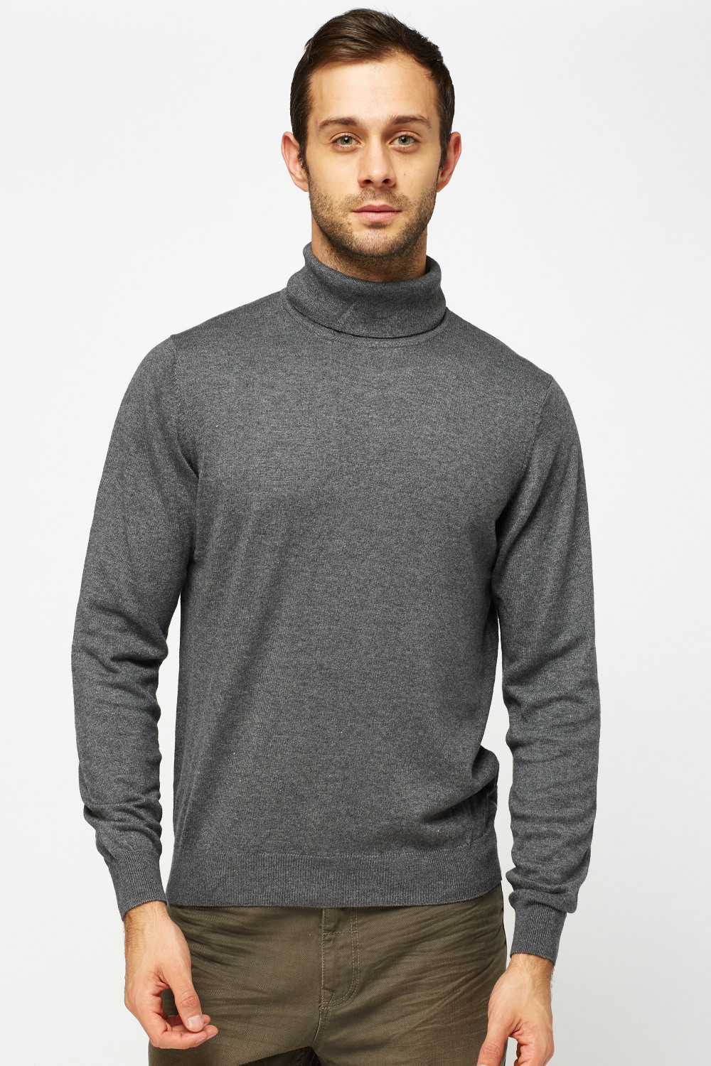 Turtle Neck Thin Knitted Jumper - Just $7