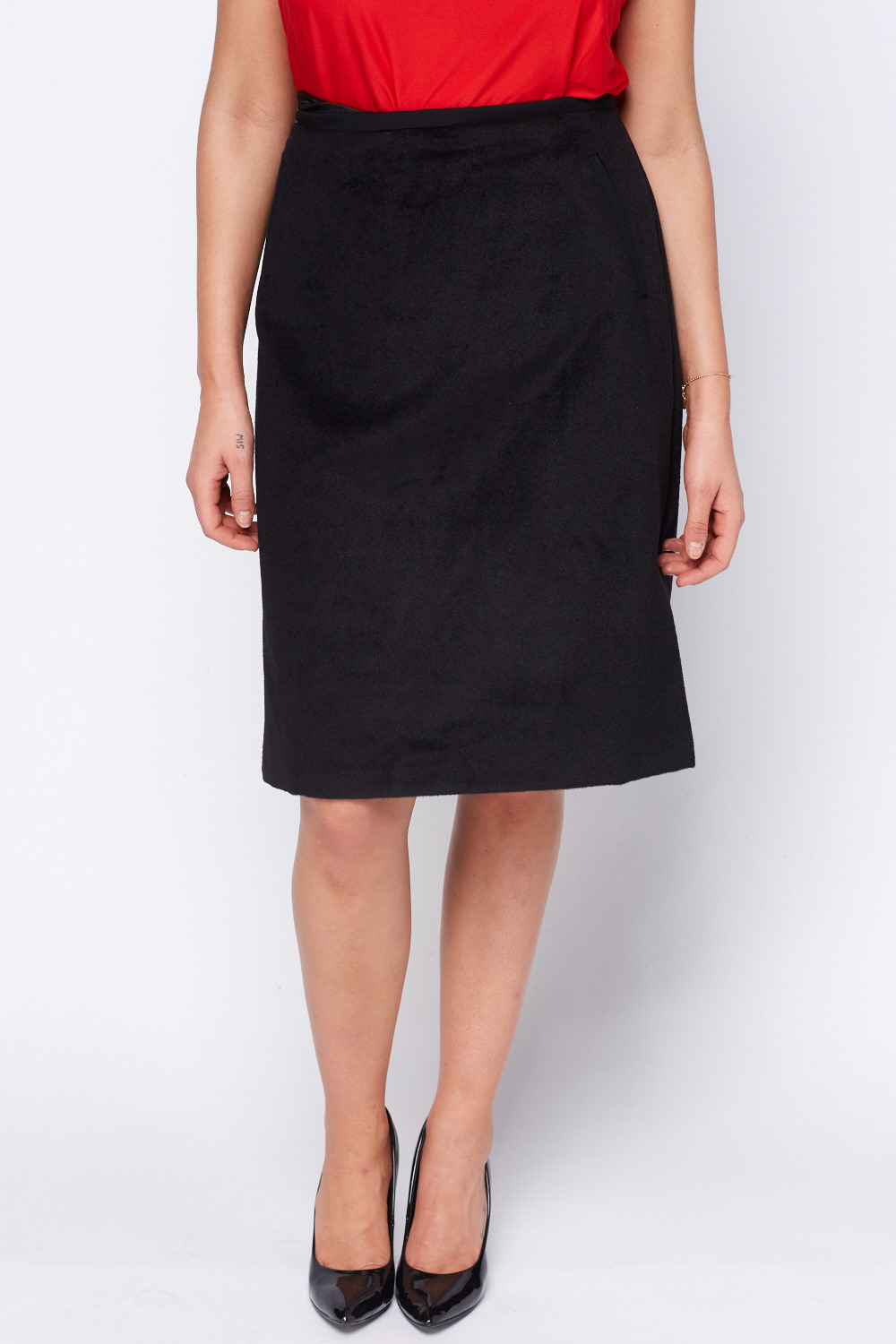 Fleece Woven Black Skirt - Just $7