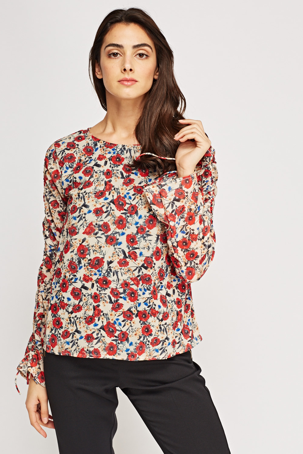 Floral Sheer Blouse - Just $7