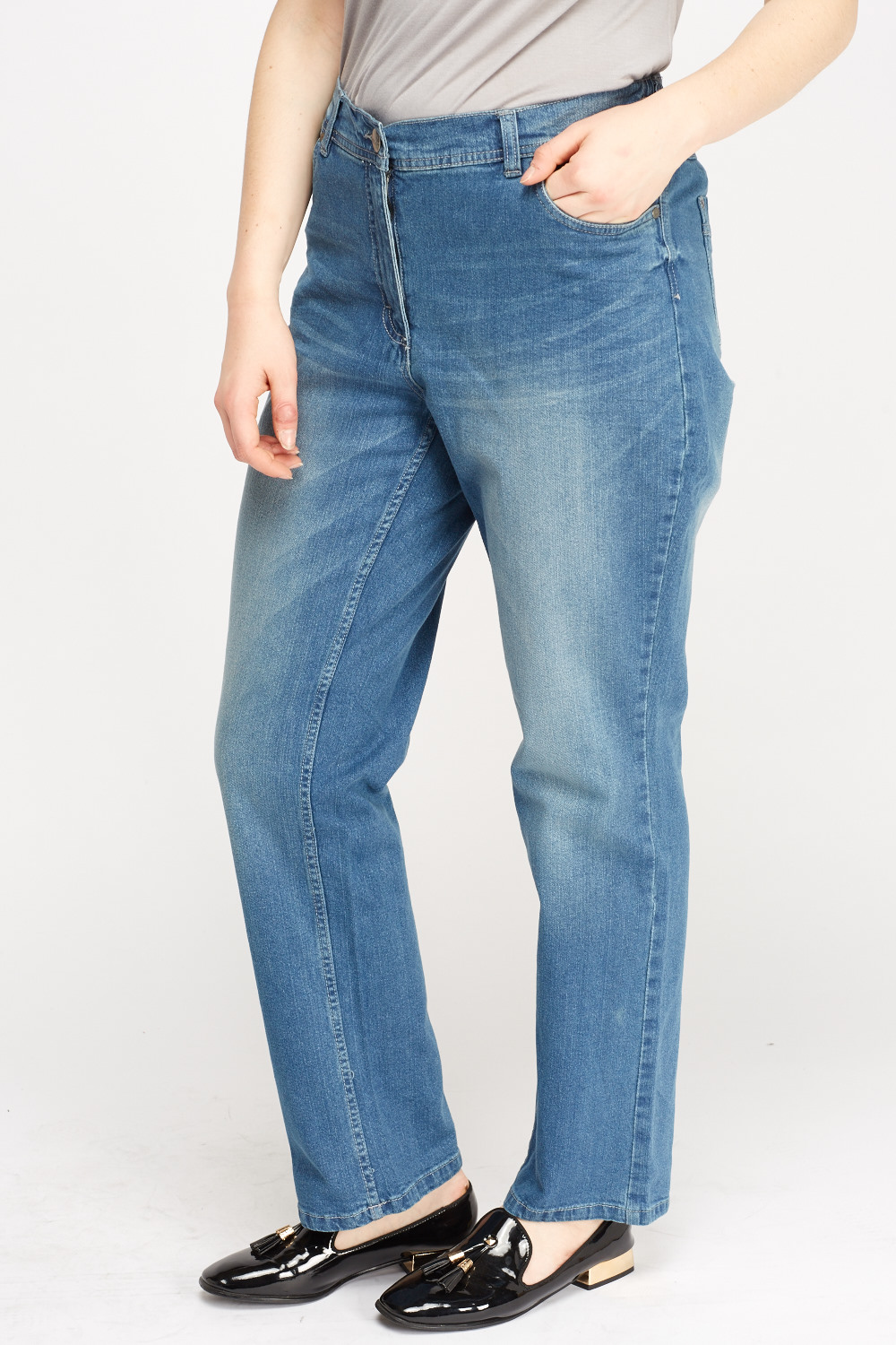 Denim Blue Straight Leg Jeans - Just $7