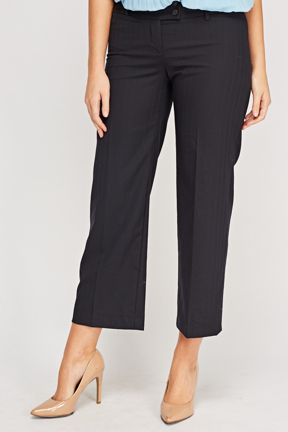 Navy Pinstripe Formal Trousers - Just $7