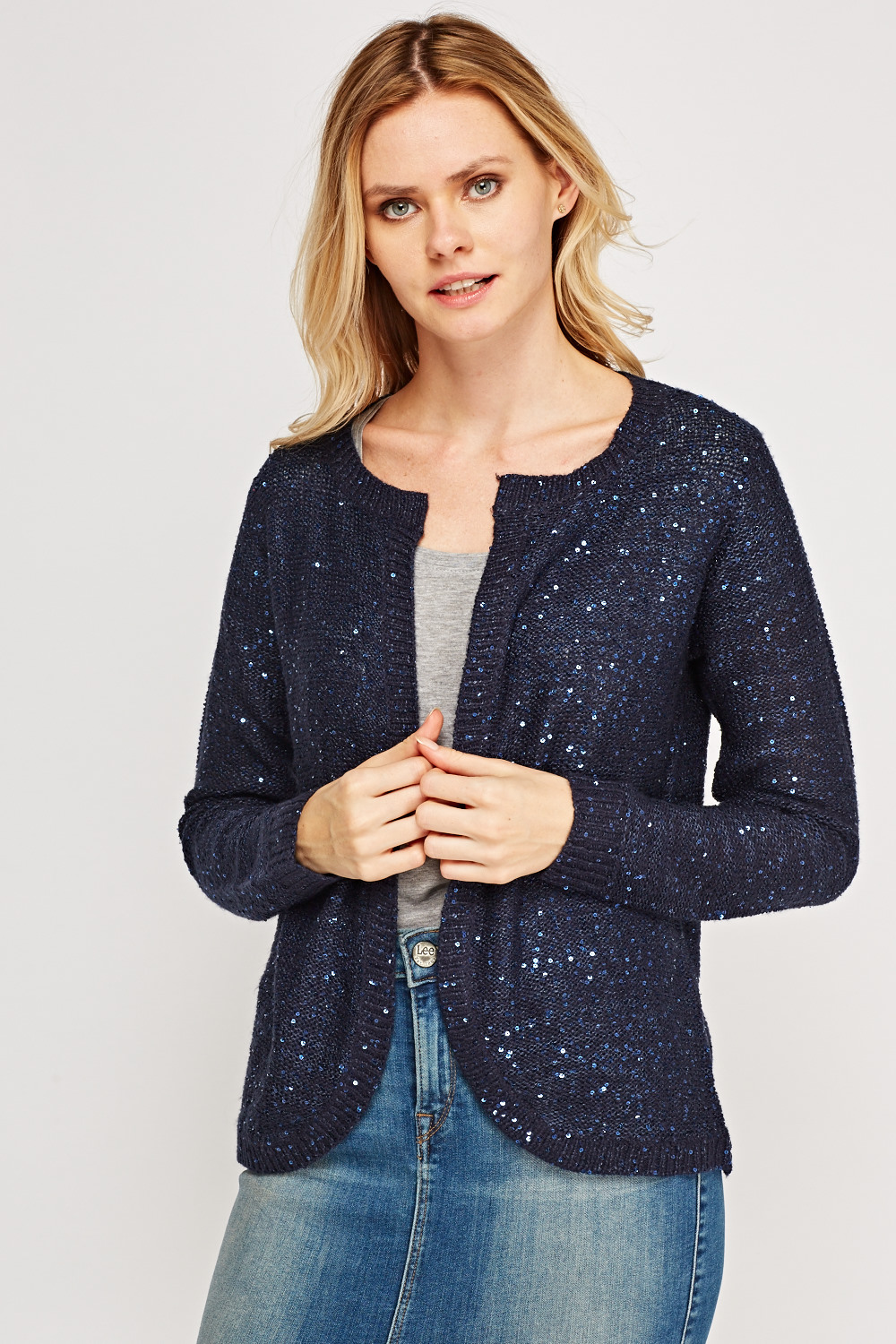 Sequin Knitted Cardigan  Just 7