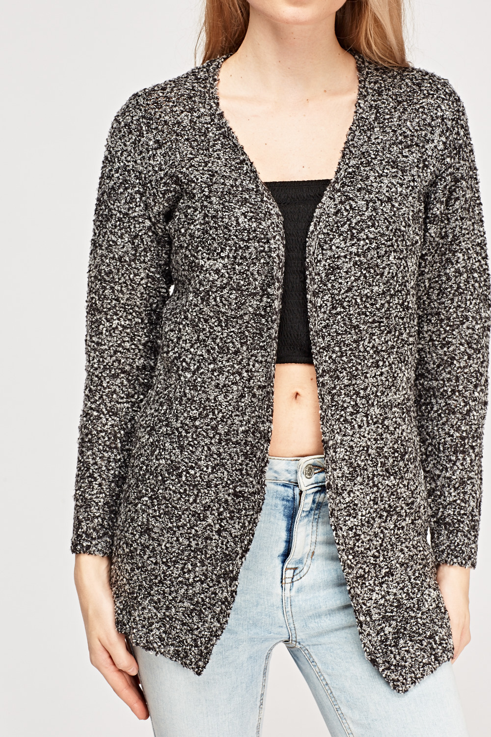 Bobble Knit Speckled Cardigan - Just $6