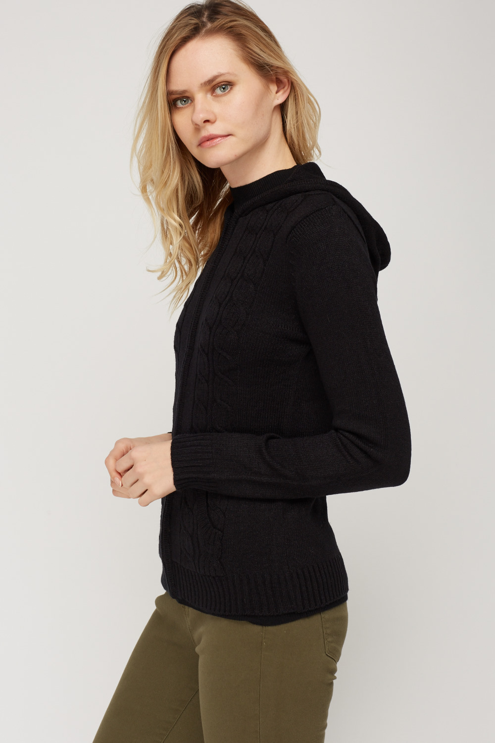 Cable Knit Zip Up Jumper - Just $7