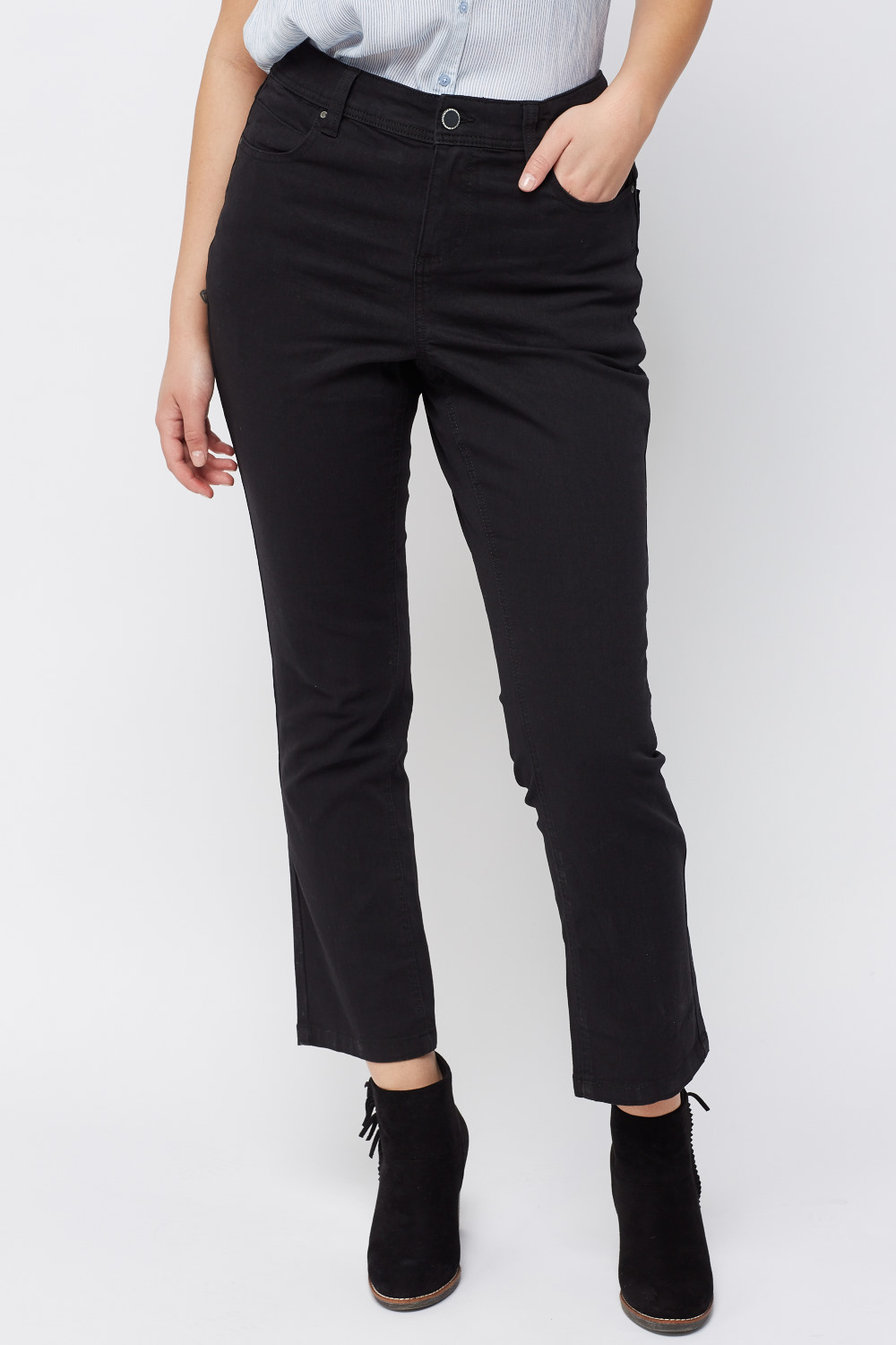 Straight Leg Charcoal Jeans - Just $7