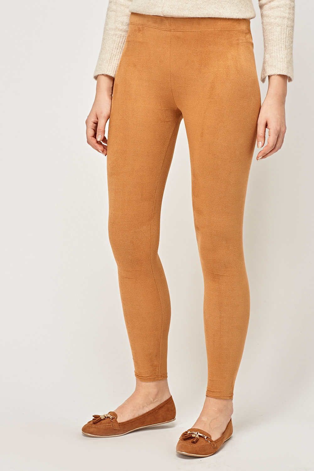 camel leggings zara