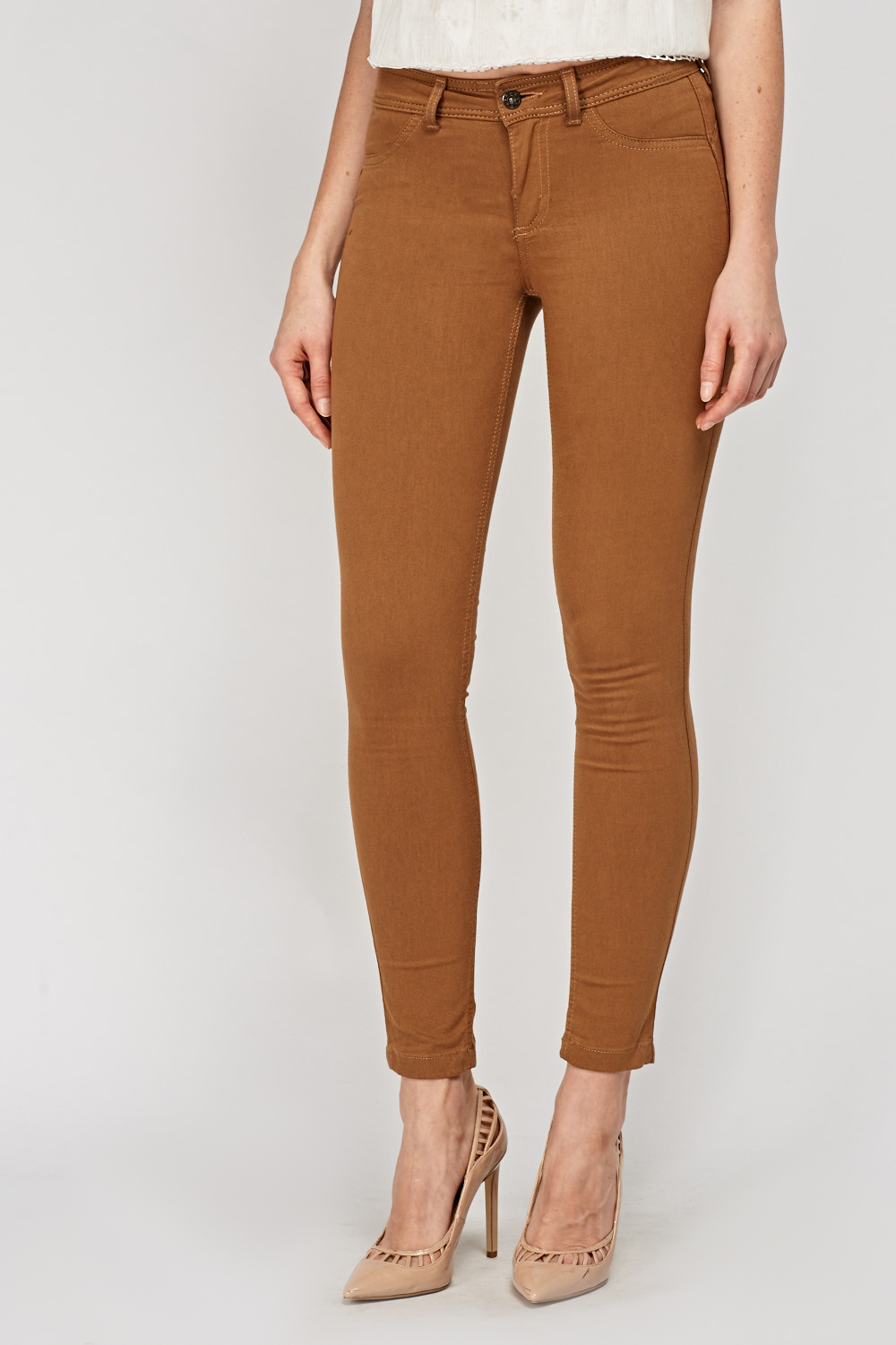 Slim Fit Camel Jeans - Just $3