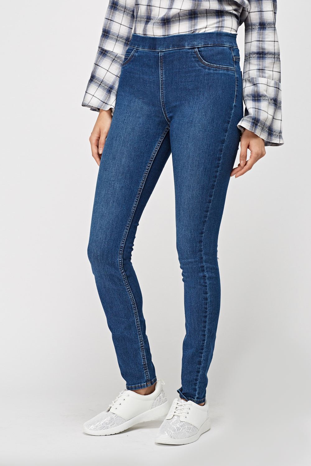 high waisted jean leggings for women