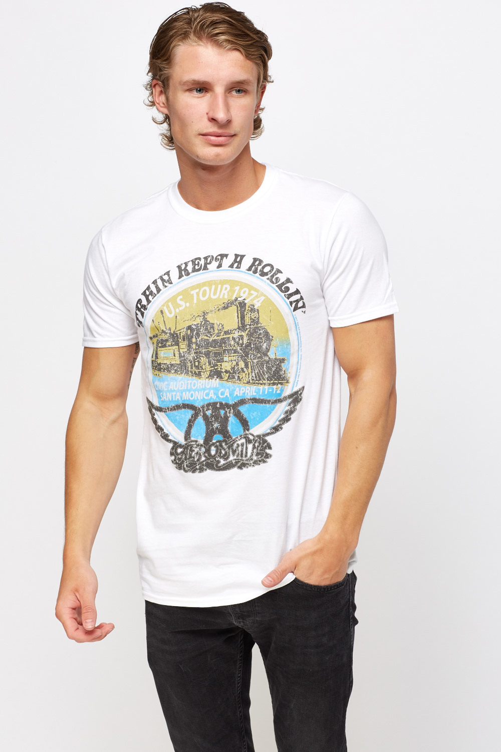 Graphic Print Mens T-Shirt - Just $3