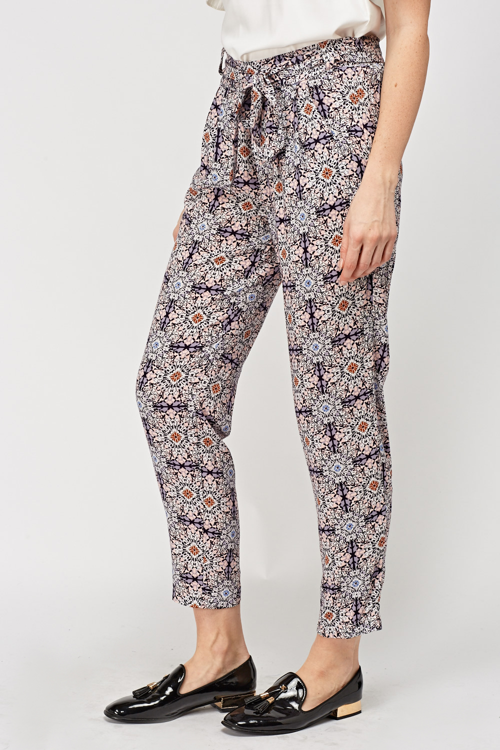 Mixed Floral Printed Trousers - Just $6
