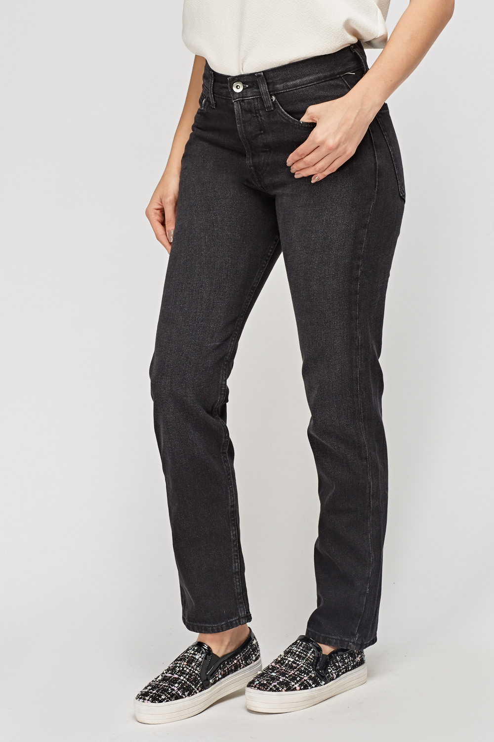 Slim Tapered Black Jeans - Just $3
