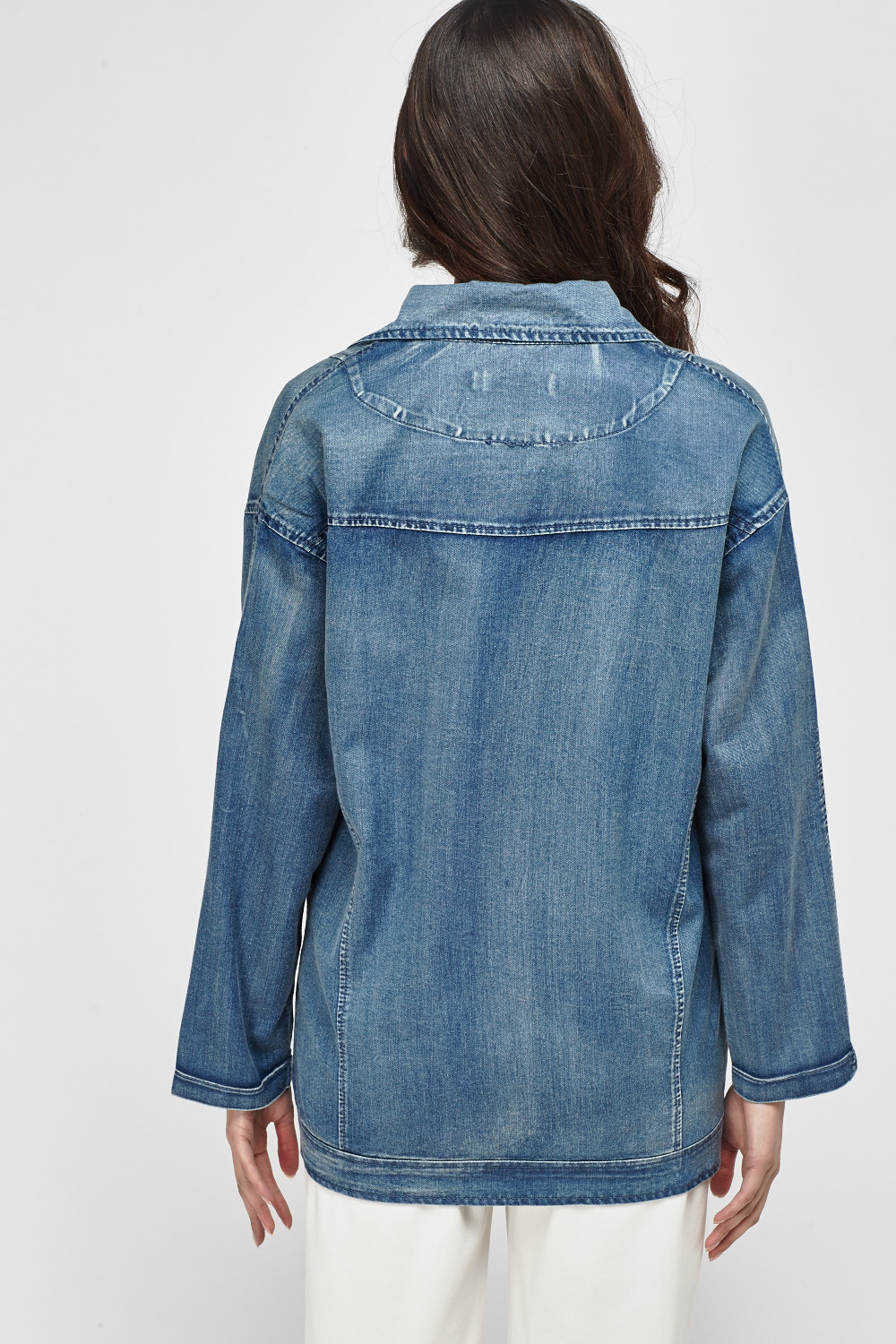 Double Breasted Denim Jacket - Just $7