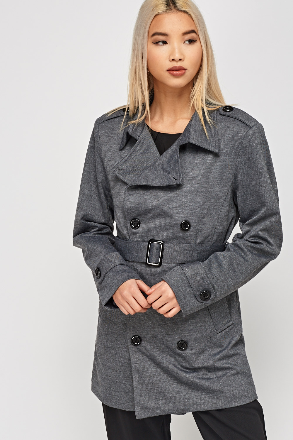 Double Breasted Grey Jacket - Just $7