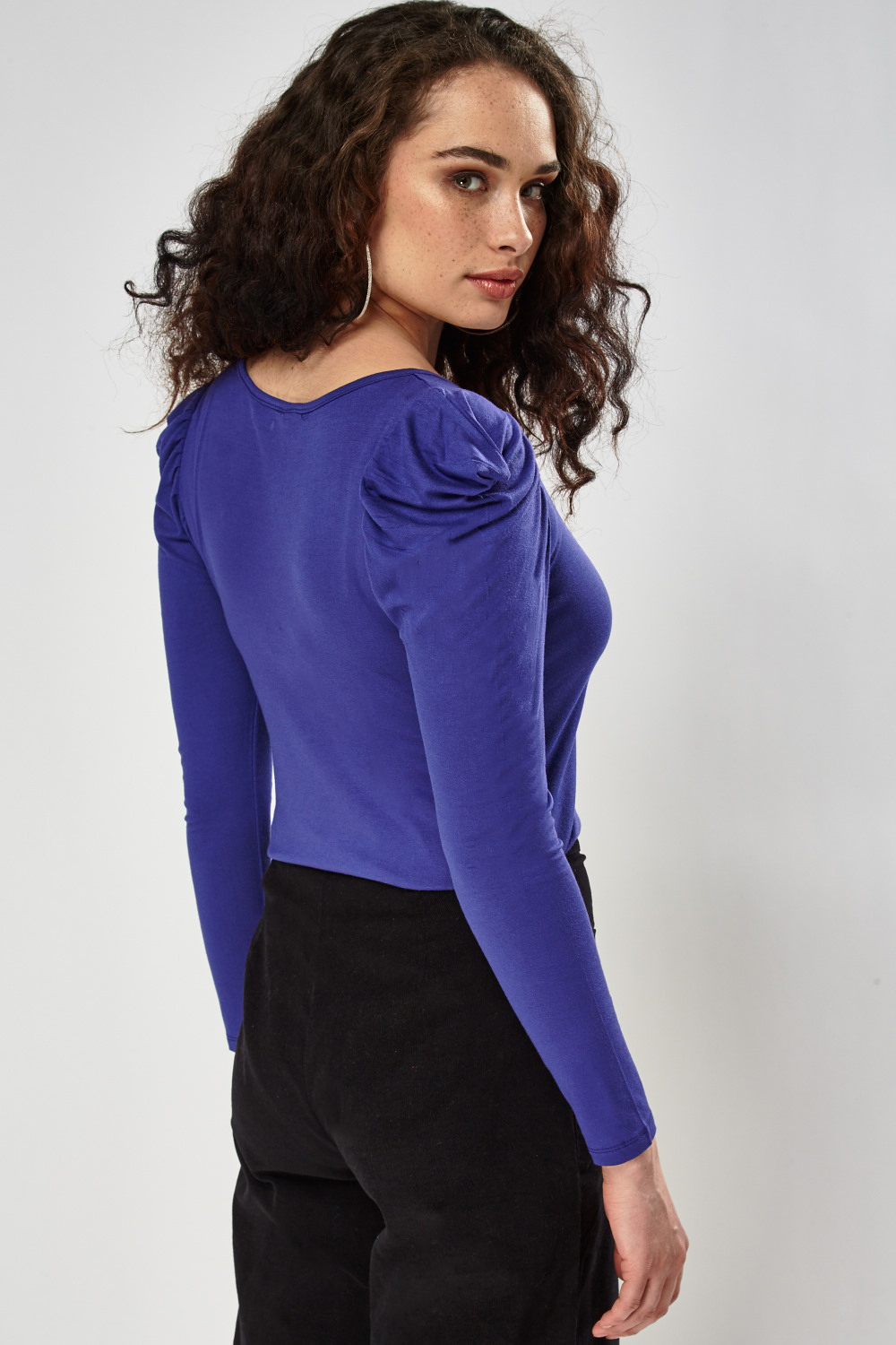 Ruched Sleeve Thin Top - Just $2