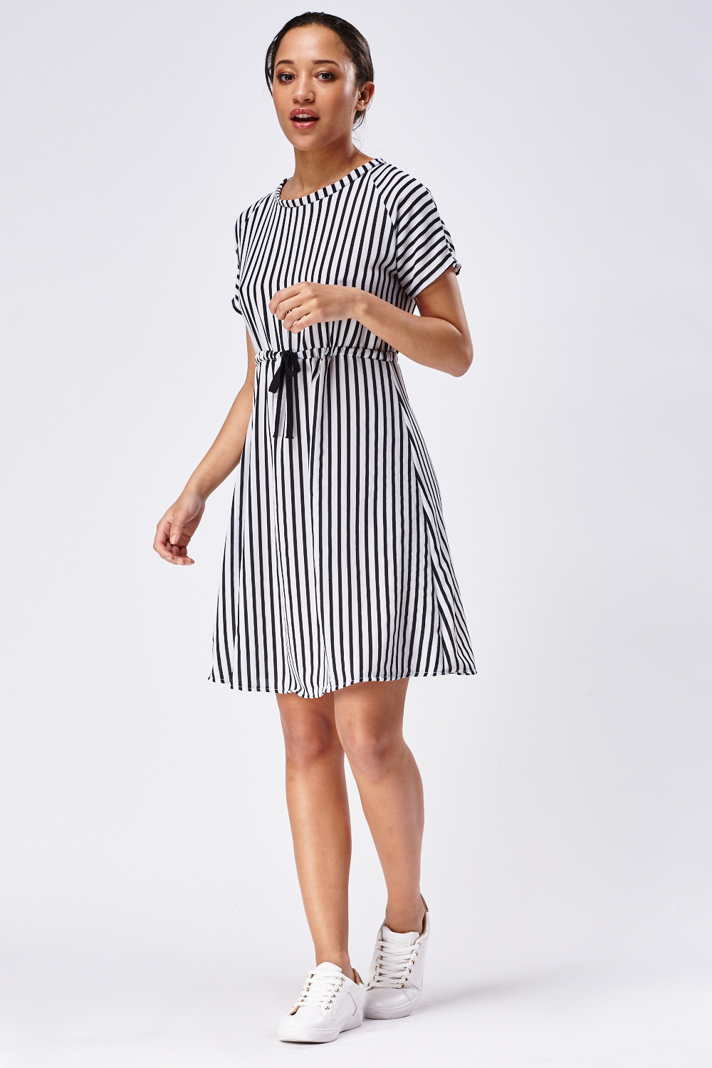 Striped Casual Midi Dress - Just $6