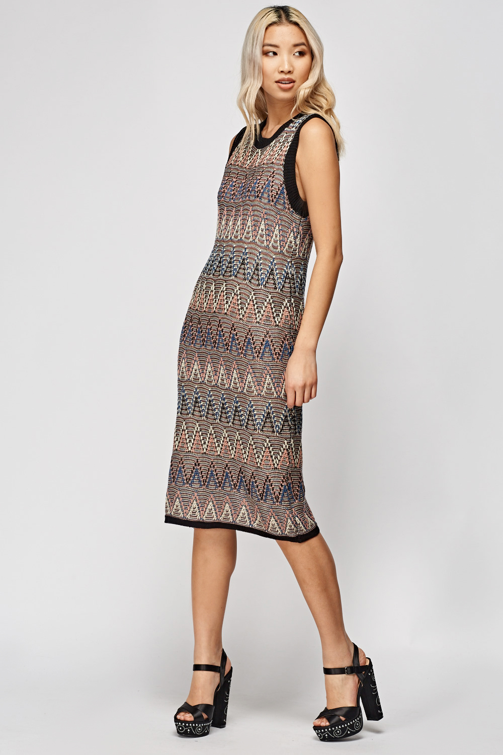 zara knitted sleeveless dress