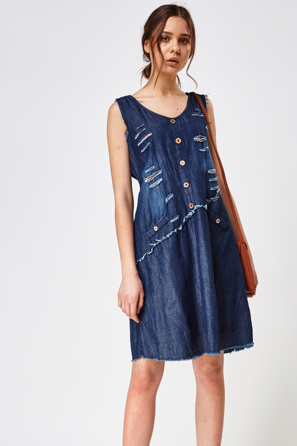 recycled denim dress