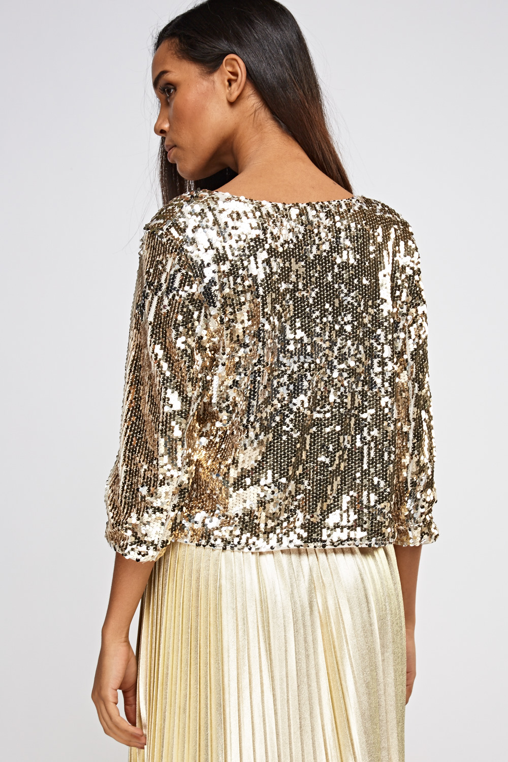 Cropped Sequin Jacket - Just $7