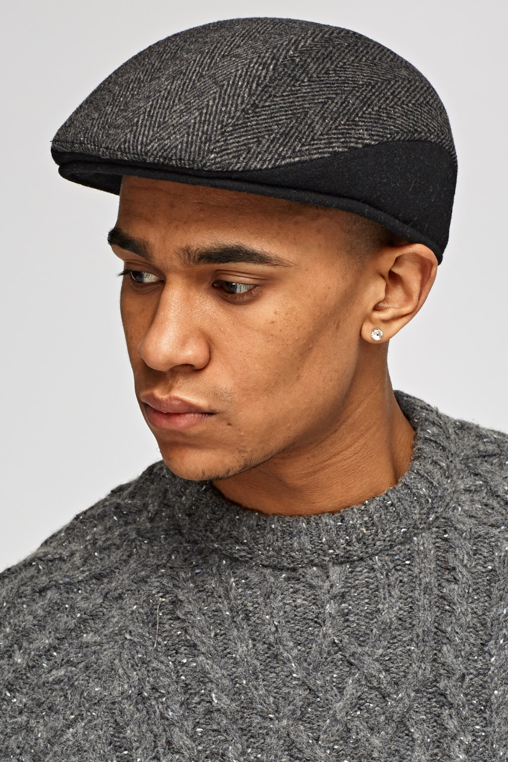 Mens Knitted Flat Cap - Just $7