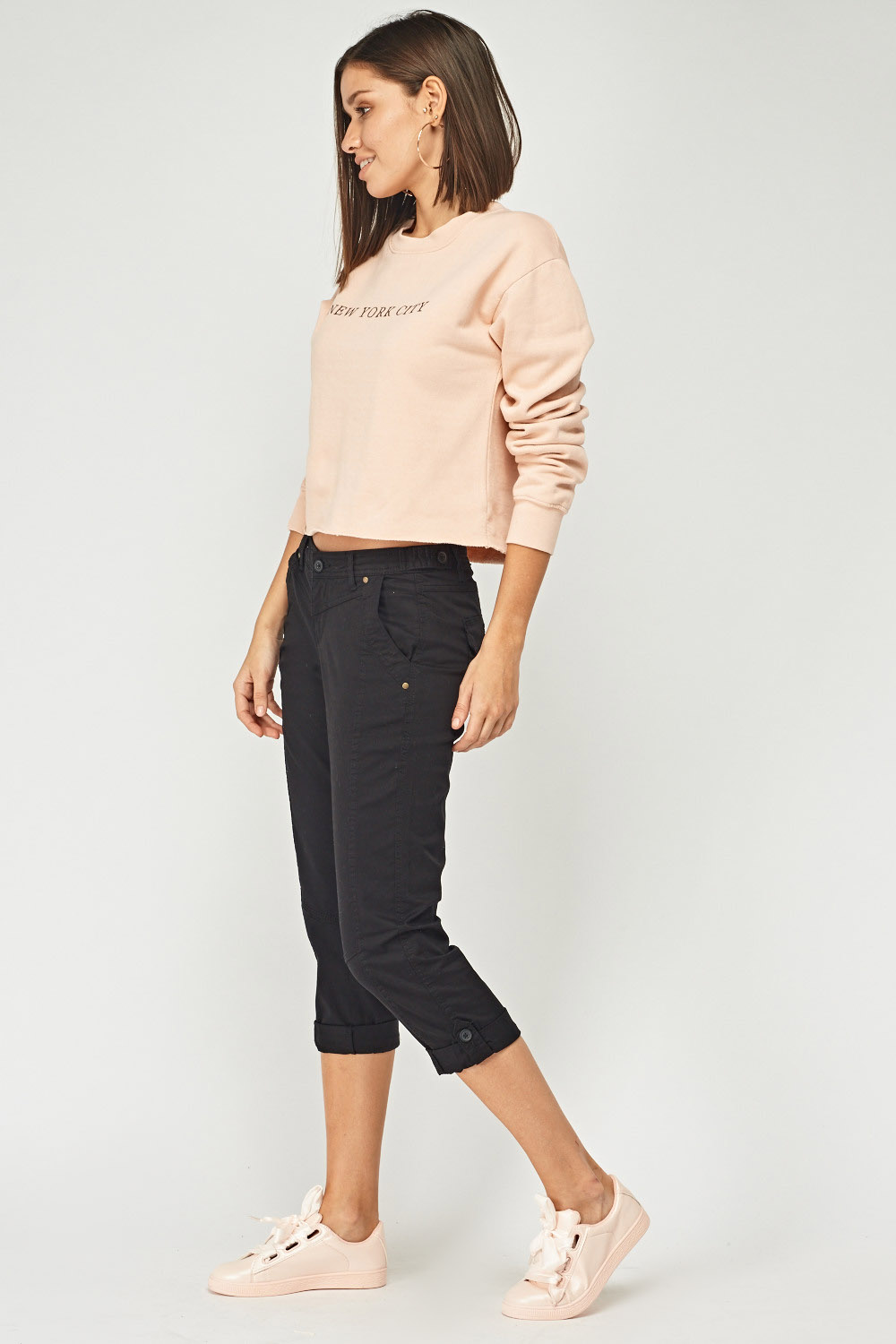 cropped chino trousers