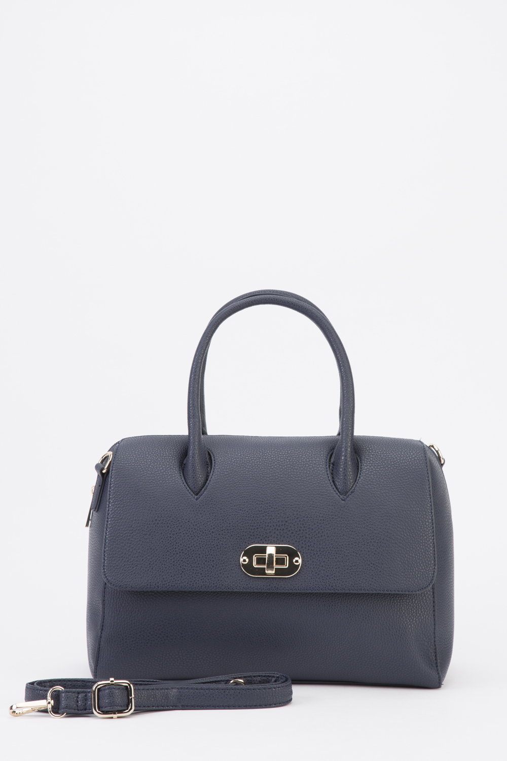 Navy Faux Leather Handbag - Just $7