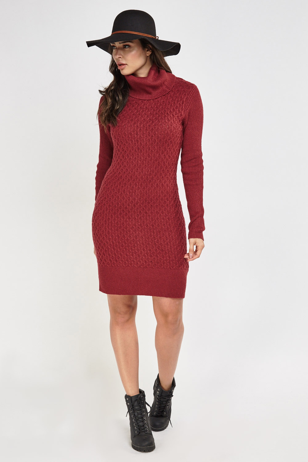 knitted midi jumper dress