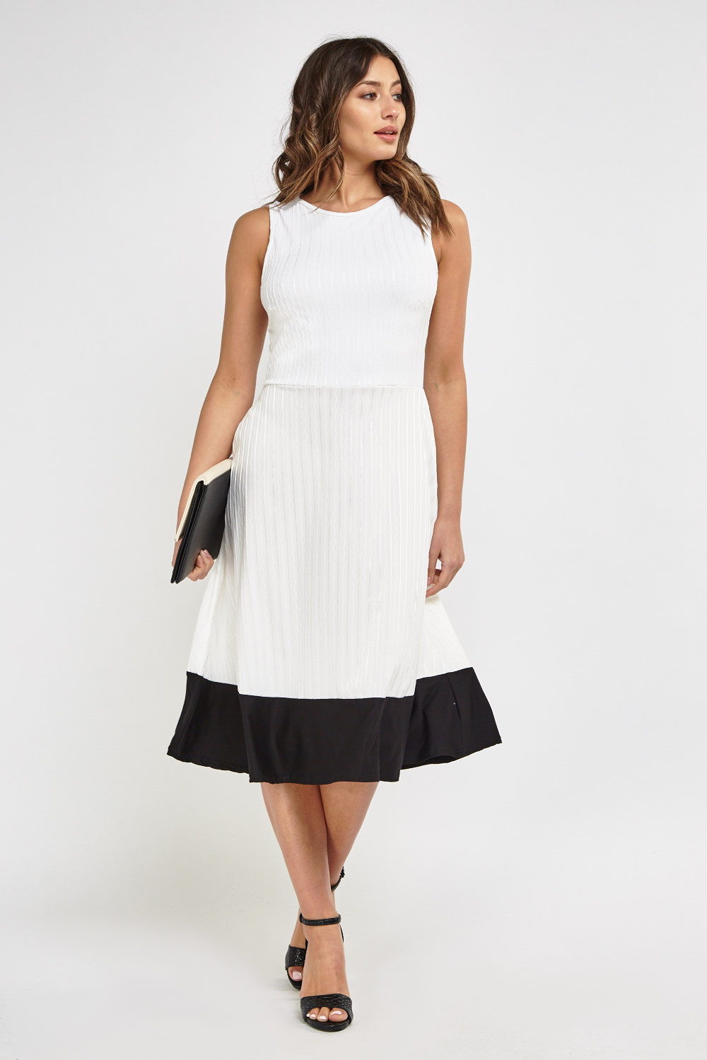 white a line midi dress