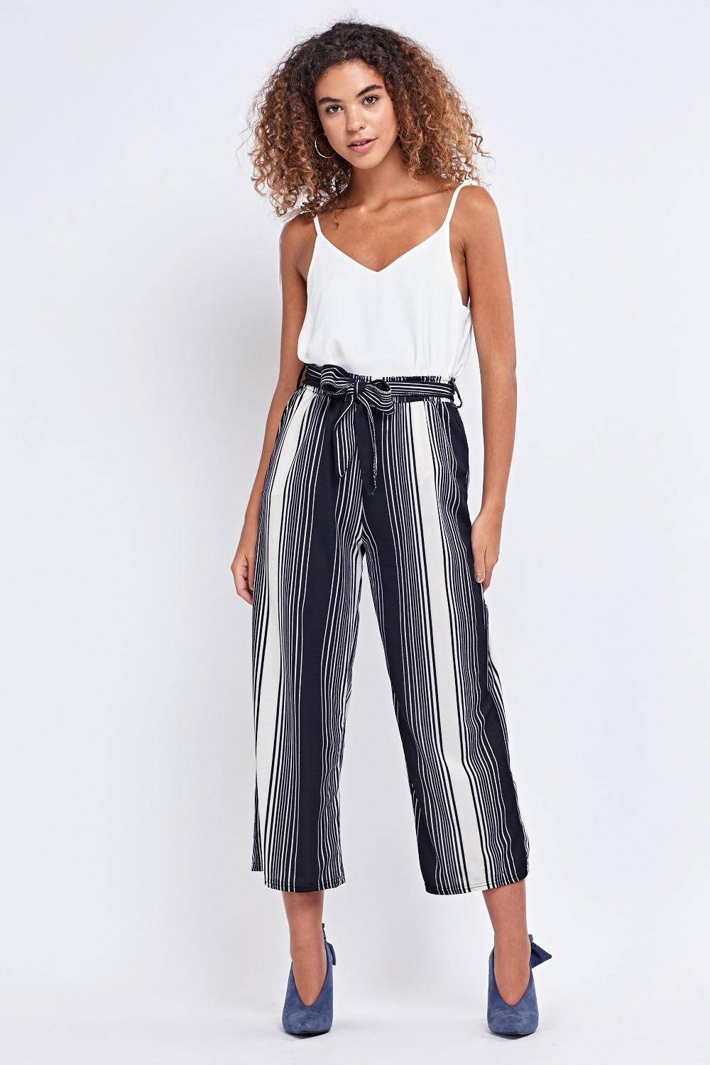 Striped Flared Culottes - Just $7