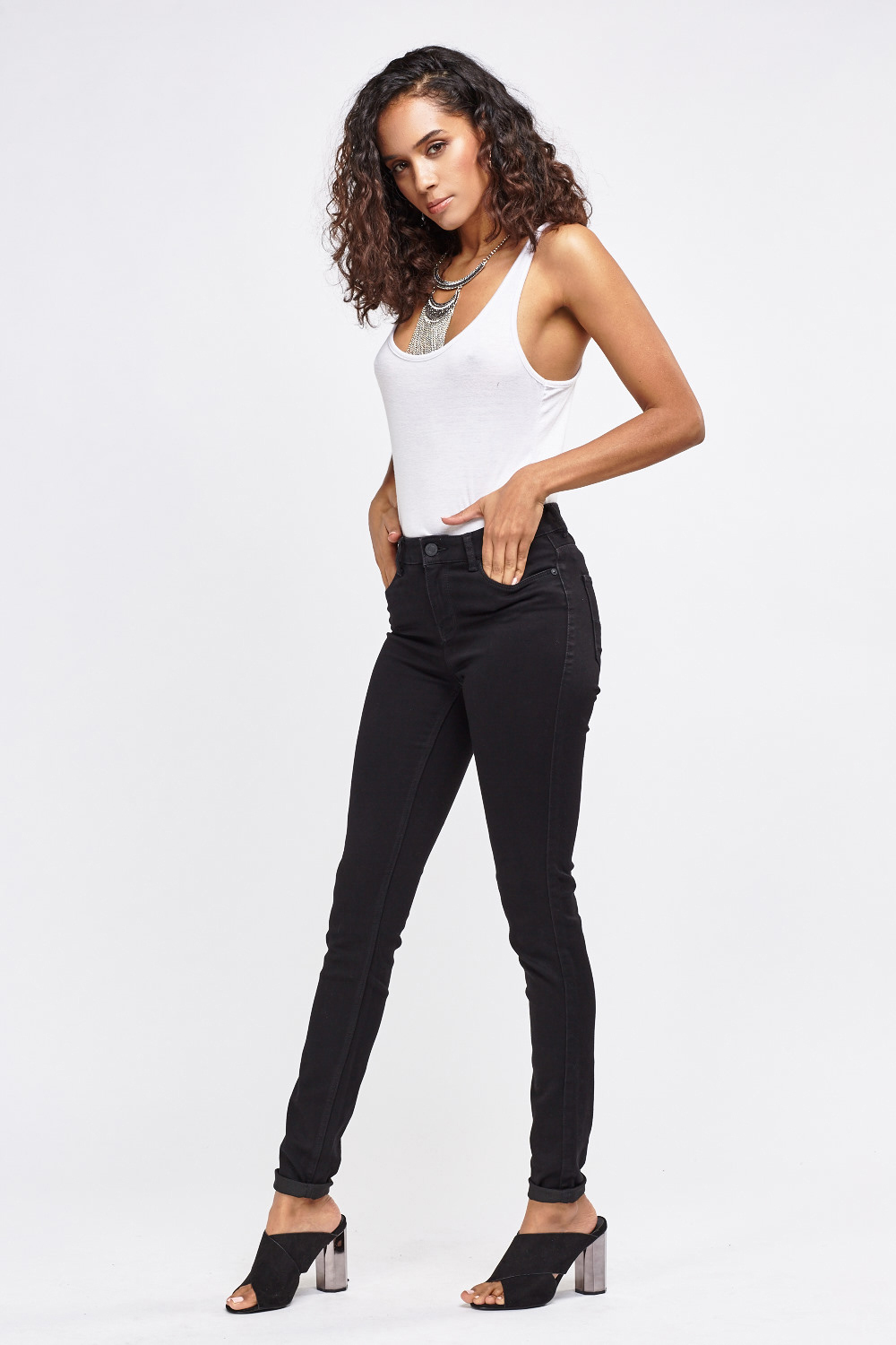 Low Rise Black Skinny Jeans - Just $7