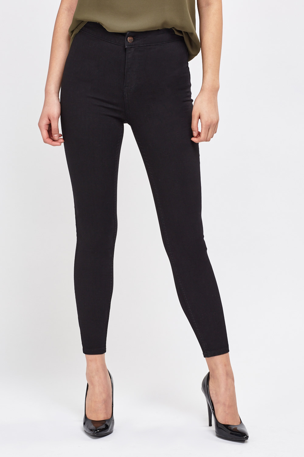 High Waisted Ankle Grazer Jeans - Just $3