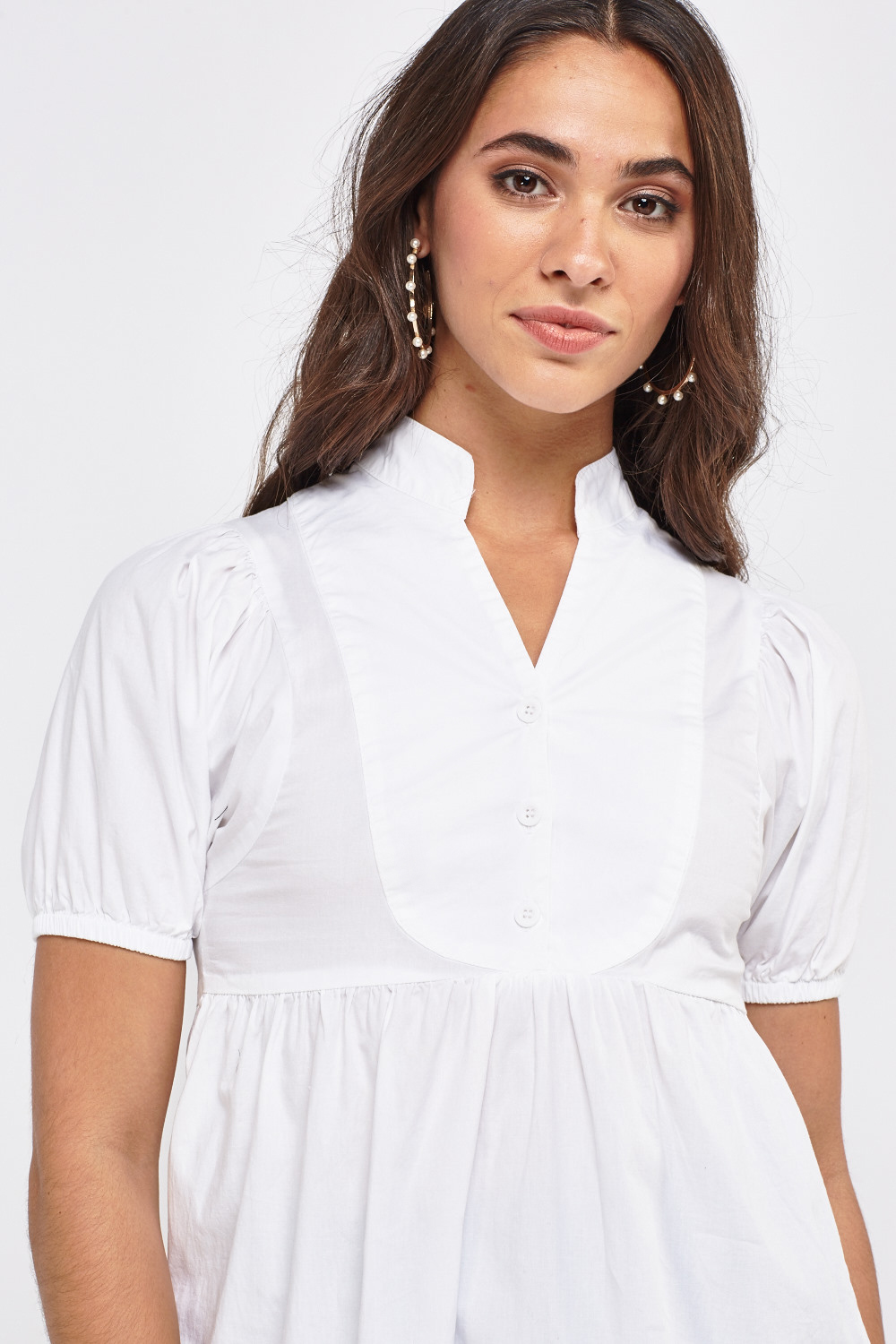 ruffle front shirt