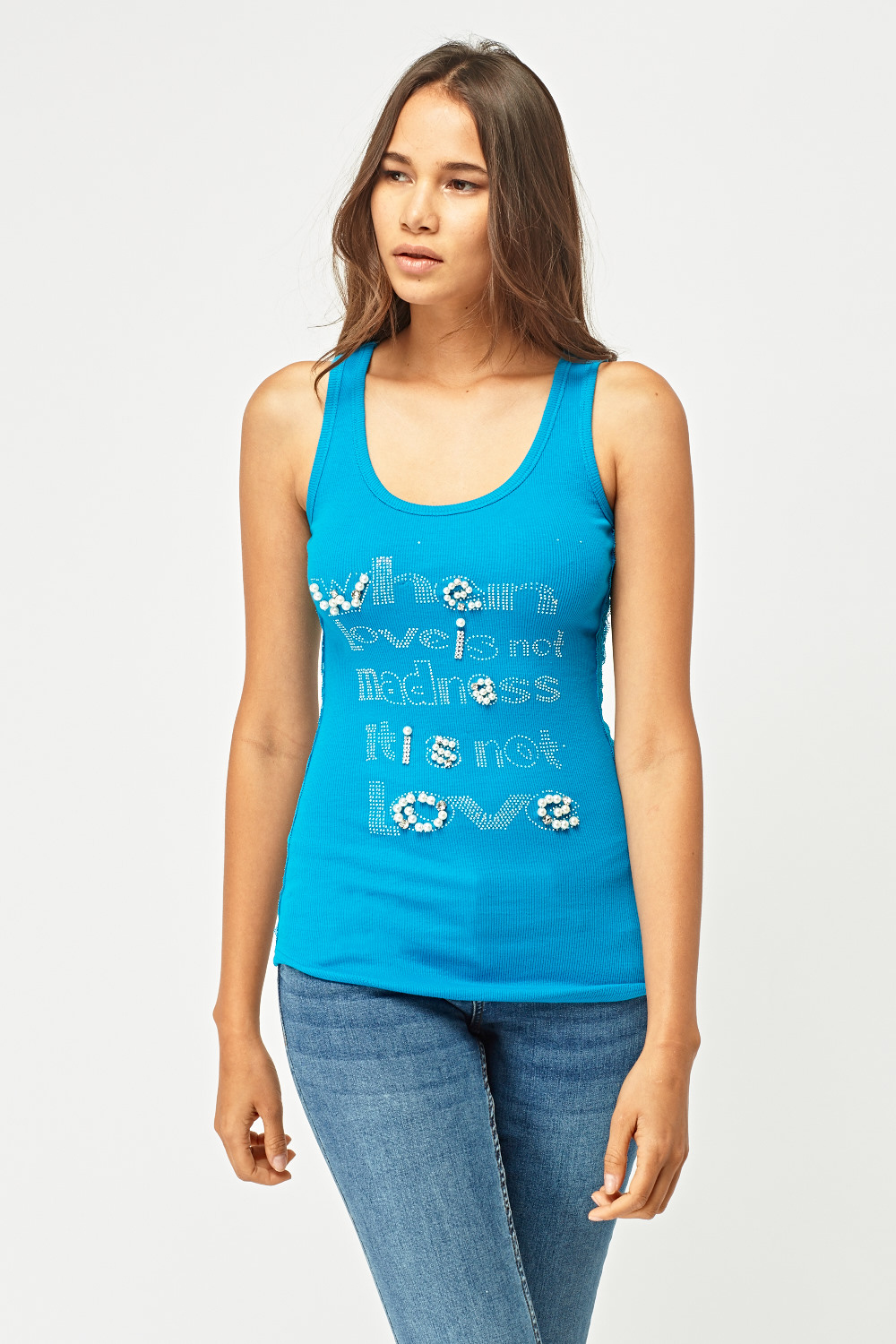 slogan vest tops uk