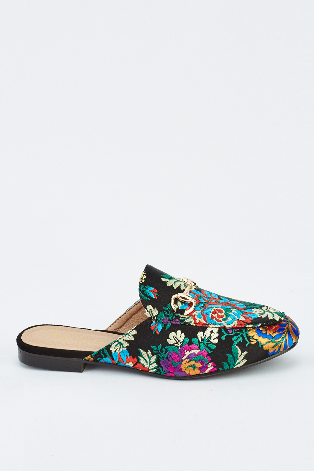 Detailed Front Embroidered Mules - Just $7