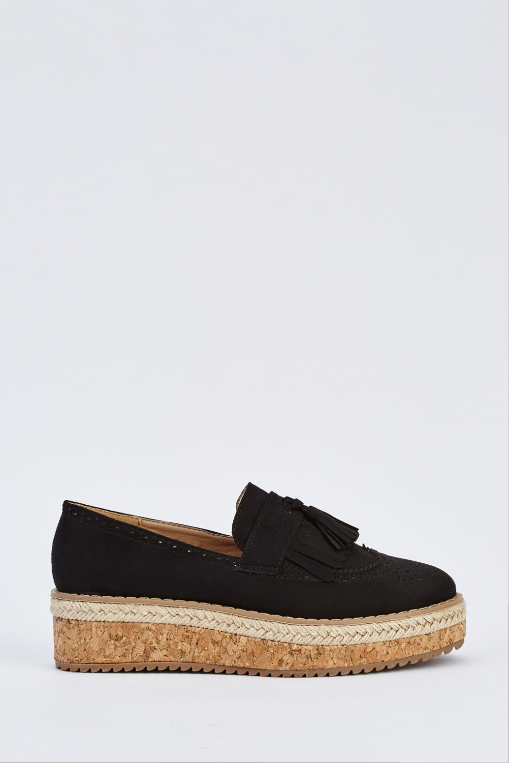 suede wedge loafers